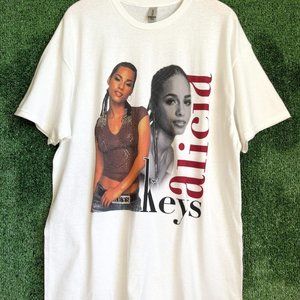 Vintage Style Alicia Keys Graphic shirt 90s 80s tee for fan men women